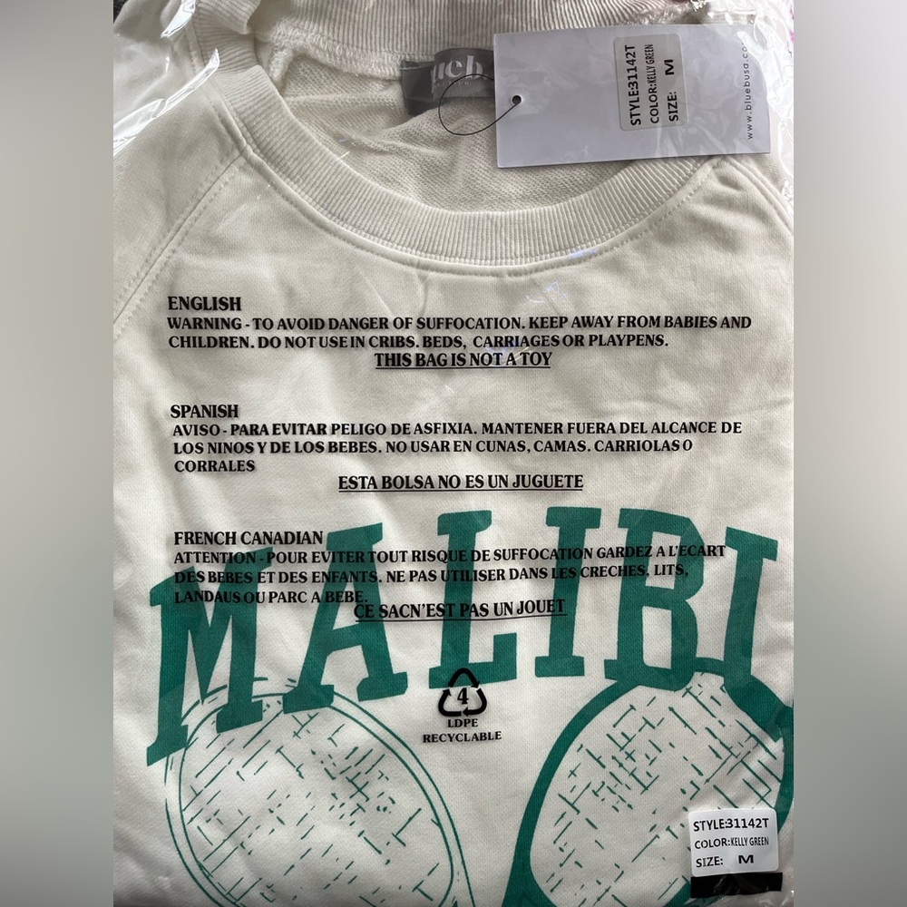 Malibu Tennis Club crewneck sweatshirt from buckle Blue B - Picture 6 of 8